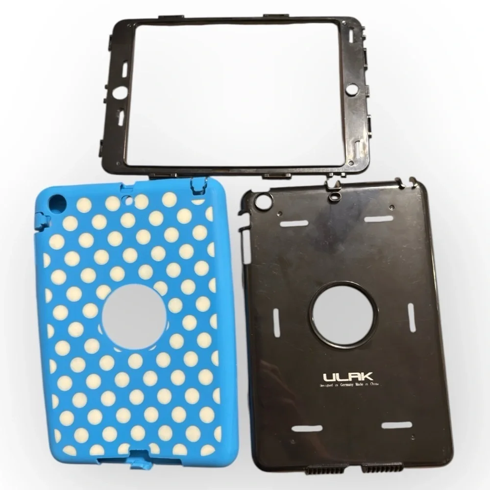 🌺ULAK Mini Ipad Stylish Blue Polka Dot Tablet Case